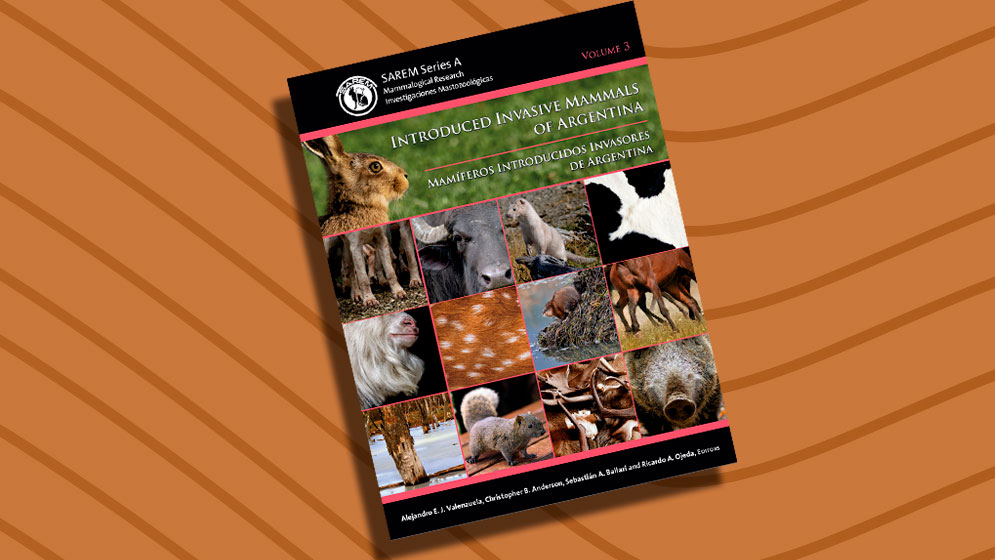 Foto de la tapa del libro sobre de los mamíferos introducidos invasores en la Argentina Fotos: gentileza investigadores (ver créditos en el libro).